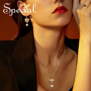special時(shí)尚輕奢淡水珍珠醒獅耳釘耳環(huán)項(xiàng)鏈女套裝國(guó)潮 襯膚金淡水珍珠套裝