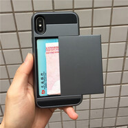 桐汝壁蘋果16promax手機(jī)殼適用于iPhonexs max可放卡殼防摔xs錢包式硅膠套蘋果xr插卡手機(jī)殼 銀色 iPhone6s