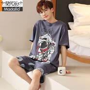 莫代爾大學(xué)生睡衣夏季男短袖薄款韓版青少年夏裝男裝高中生宿舍 2378太空人 4XL 180-200斤
