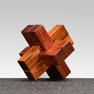 紅木高檔魯班鎖孔明鎖六根全套木質(zhì)木工蘋(píng)果實(shí)木兒童玩具送禮 小葉紫檀3根