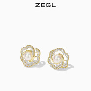 ZEGL山茶花耳釘女氣質(zhì)高級感耳環(huán)銀針輕奢輕奢送閨蜜生日禮物