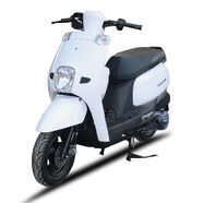 酷奇S5 125CC-100CC國四電噴踏板車摩托車省油外賣復(fù)古可上牌 白色 125CC國三化油器版本(不能上牌)