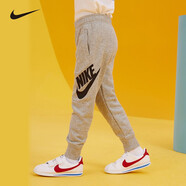 NIKE 耐克小童裝男童加絨保暖長(cháng)褲秋冬兒童針織休閑運動(dòng)褲 巖嶺灰(春秋款) 120 /56 【建議身高110-116cm】