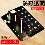 潮尚美錘子堅果pro2防窺膜鋼化膜pro3防錘子pro2s手機保護隱私por3防偷看玻璃防窺屏無白邊 堅果Pro2【全屏強抗指紋防窺膜】全透明【2片】 堅果手機其他型號
