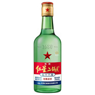 紅星二鍋頭白酒 綠瓶清香型 純糧酒固態(tài)發(fā)酵 高度口糧酒 北京產(chǎn)地 56度 250mL 1瓶