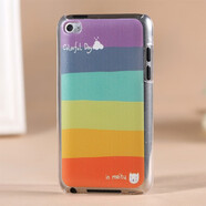 萬浮生適用蘋果itouch4保護(hù)殼硅膠 彩繪 ipod touch4 保護(hù)套 軟保護(hù)殼磨砂手機(jī)殼 配件 彩虹條(全包軟殼) iPhone 其他型號(hào)