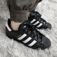 阿迪達(dá)斯 （adidas）三葉草男鞋女鞋2025春季新款SUPERSTAR情侶鞋金標(biāo)貝殼頭休閑板鞋 EG4959/金標(biāo)貝殼頭/黑色 36