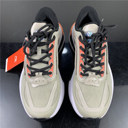 李寧（LI-NING）女鞋跑步鞋V8女子穩(wěn)定支撐減震跑鞋 駝灰色/珊瑚紅ARHR056-3 35
