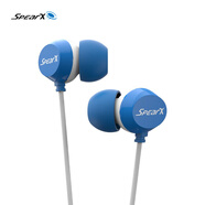 spearx聲特GF-001入耳式有線耳機(jī)低音震撼輕量配戴適用3.5mm手機(jī)筆記本電腦通用不帶麥 海洋藍(lán)
