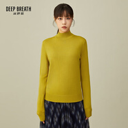深呼吸DEEP BREATH女裝可機洗純羊毛打底針織衫女A300962 姜黃 M (3碼)