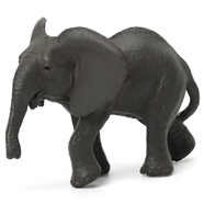 MECHILE仿真動(dòng)物模型兒童玩具擺件動(dòng)物園認知小北極熊犀牛河馬老虎狼羊駝 小非洲象