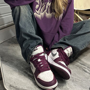 耐克（NIKE）Air Jordan1 Aj1 GS 高幫黑綠腳趾 凱爾特人復(fù)古休閑男女籃球鞋 575441-611 波爾多 酒紅 37.5