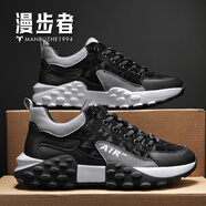 漫步者跑步鞋男時(shí)尚新款輕便舒適阿甘鞋低幫厚底運(yùn)動(dòng)休閑鞋透氣百搭男鞋 官網(wǎng)認(rèn)證丨黑武士丨限量款 41