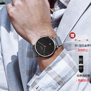 M.B.K手表男士名表新年生日禮物腕表全自動(dòng)鏤空機械休閑防水運動(dòng)男表 鋼殼黑面紅線(xiàn)鋼網(wǎng)帶（贈皮帶）