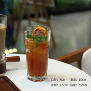 利比玻璃杯子直布羅陀八角杯柯林杯玻璃果汁杯飲料杯水杯啤酒杯冷飲杯 高款八角杯（355ml） 6只