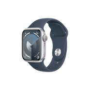 【99成新】Apple/蘋(píng)果 Watch Series 9 智能手表GPS款41毫米銀色鋁金屬表殼 風(fēng)暴藍色運動(dòng)型表帶S/M MR903CH/A  