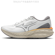 美津濃（MIZUNO）25男女透氣軟彈穩(wěn)定支撐跑步鞋鞋 PI X 01/米白/鵜鶘灰 36