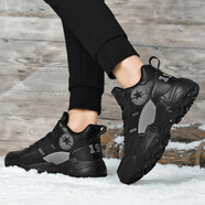 勁越秋冬季隱形內(nèi)增高鞋男士8厘米6CM運(yùn)動(dòng)休閑鞋老爹鞋黑色透氣跑步鞋 9238黑色 6CM增高-棉鞋 41