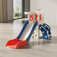 當康家用滑滑梯兒童室內秋千戶外玩具嬰兒寶寶游樂園場地幼兒園設施 麋鹿單滑梯+望遠鏡+音樂（紅藍）