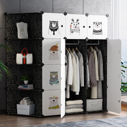 安爾雅簡(jiǎn)易衣柜組合塑料組裝單人衣柜雙人衣櫥現代簡(jiǎn)約出租房衣柜