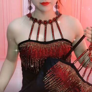 掉帶背心新款女美背吊帶歐洲站2020春夏季新款韓版時(shí)尚洋氣背心燙鉆美背吊帶打底女潮a 838金紅鉆（常規(guī)無 絨） 中碼 (120-155斤)