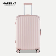 MARRLVE【5622】日系藕粉色旅行李拉桿小登機(jī)密碼箱YKK拉鏈托運(yùn)萬(wàn)向輪女 藕粉色M5622 20英寸