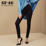 SP-68韓國(guó)魔術(shù)褲春夏高彈力提臀褲子休閑褲黑色高腰褲顯瘦修身小腳 經(jīng)典款黑（無(wú)絨） 均碼 （160/66A-170/76A）