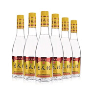 汾酒山西汾酒股份金標杏花村藍標清香型白酒純糧食酒 42度 450mL 6瓶 藍標光瓶半箱