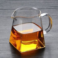 玻璃公道杯耐熱加厚茶漏一體套裝泡茶過(guò)濾分茶杯茶具 方公杯 300ml 1只