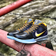 耐克（NIKE）男鞋 科比4代 Zoom Kobe 4 GiGi 白黑 耐磨透氣低幫實戰(zhàn)籃球鞋 AV6339-001 及時行樂 45