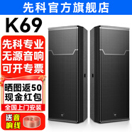 先科專業(yè)無源音響會議室酒店家庭影院家庭ktv客廳背景音樂培訓(xùn)專用系統(tǒng)壁掛音箱一對 【K69】雙15吋無源音箱*一對