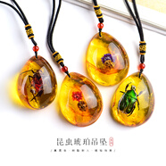 真實(shí)昆蟲標(biāo)本琥珀吊墜蝎子蝴蝶蜘蛛真蟲項(xiàng)鏈掛件個(gè)性創(chuàng)意吊墜禮物 03#蝴蝶