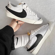 耐克（NIKE）板鞋男鞋夏季新款BLAZER開(kāi)拓者低幫防滑耐磨透氣輕便運動(dòng)休閑鞋 DN2158-101 白黑 44