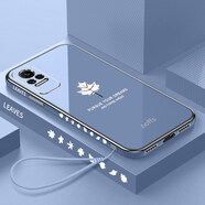 優(yōu)蕾絲 小米Civi 1S手機殼Mi Civi 1S保護5G版硅膠套直邊鏡頭全包防摔軟殼男女款外殼 小米Civi 1S【海藍色】全屏軟膜+手繩