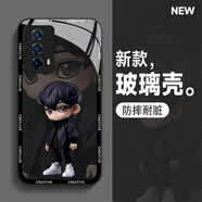 鳳靈紋 vivoiqooZ5手機(jī)殼男女新款iqz1鋼化玻璃iqooz5x硅膠潮牌卡通鏡面z3保護(hù)套 iqooZ5 精致少年