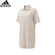 阿迪達(dá)斯 （adidas）連衣裙女裙夏季短袖時(shí)尚POLO運(yùn)動(dòng)裙寬松透氣休閑裙 XL碼
