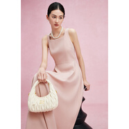 Mandy Zhang法式醋酸連衣裙夏天女裝2025年春秋夏季新款氣質(zhì)女神范通勤女裝 珊瑚粉 L 170/92A