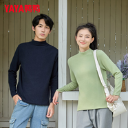 鴨鴨（YAYA）打底衫保男女情侶內(nèi)搭半高領(lǐng)戶外衛(wèi)衣暖上衣 黑色（S-4XL） M