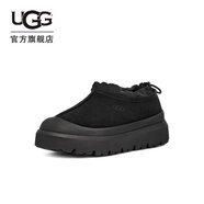 UGG秋季男女同款舒適簡約厚底圓頭低幫塔斯曼時尚休閑鞋 1144096 BBLC | 黑色/黑色 37