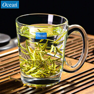 鷗欣進(jìn)口玻璃茶杯耐熱泡茶杯帶把家用待客水杯加厚大容量綠茶杯 時(shí)尚把杯315ml【單只】