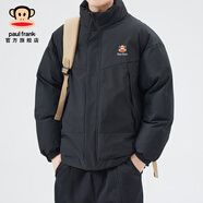 大嘴猴（paul frank）美式潮牌棉服男秋冬季羽襖寬松保暖衣百搭加絨厚新款外套上身服裝 8808H黑色【官方正品】 L【建議125-145斤】