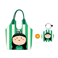 羅綺少女心肩帶手提包提包貝殼包單肩女包小眾帆布包環(huán)保 青蛙（配同款掛件） 無(wú)規格