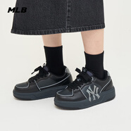 MLB男學(xué)長(zhǎng)鞋 運(yùn)動(dòng)鞋男鞋子增高休閑鞋女情侶厚底板鞋四季款SXCLB3N 紐約洋基隊(duì)/黑灰色 40