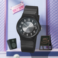 卡西歐（CASIO）小黑表男女經(jīng)典簡(jiǎn)潔情侶大表盤MW-240-1B/7B/4B/1E/1E2/7E 石英表 MQ-24-1B3黑底銀針 【附加貼膜】