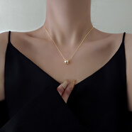 安米戀皇玉臣簡(jiǎn)約小蠻腰水鉆吊墜項鏈輕奢小眾高級設計感新款潮 情人節禮物
