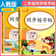 套裝2冊(cè) 小學(xué)同步練字帖二年級(jí)上冊(cè)+下冊(cè)語(yǔ)文人教版 小學(xué)二年級(jí)語(yǔ)文小學(xué)同步練字帖專項(xiàng)訓(xùn)練 學(xué)生規(guī)范字字體