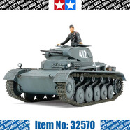 田宮（TAMIYA）坦克軍事戰車(chē)德國重型坦克反坦克炮突擊臼炮配件拼裝軍模仿真模型 1/48 2號輕型坦克 32570