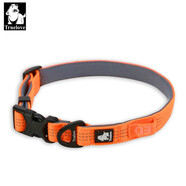 TRUELOVE寵物項圈狗狗脖圈狗圈小型犬中型大型犬金毛脖套頸圈TLC5271 桔色（不含牽引繩） S(25-35cm寬1.5cm)建議3-8kg