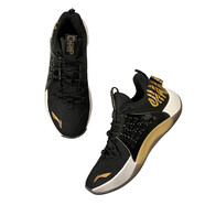 李寧（LI-NING）CBA男子音速7籃球鞋運(yùn)動(dòng)鞋 ABAP033-7標(biāo)準(zhǔn)黑/亮金色 41