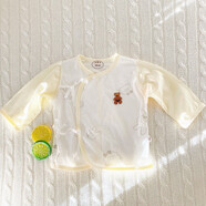 迪尼豆豆（dinidoudu）夏季嬰兒上衣新生嬰兒兒衣服寶寶純棉薄款初生上衣和尚服無(wú)骨夏裝 夏季和尚服（上衣）熊仔寶貝黃 66 碼（建議9-13斤內）